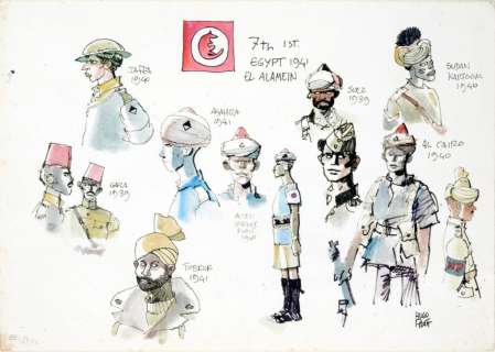 Pratt, Hugo | PERIPLES IMAGINAIRES. AQUARELLES: 1965-1995. . EGYPTE&hell | Coutau Bégarie