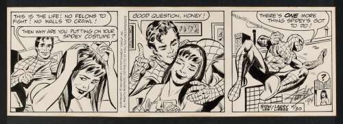 Original Art for The Amazing Spider-Man Comic Strip (11/30/93) by Larry Lieber | mycomicshop.com