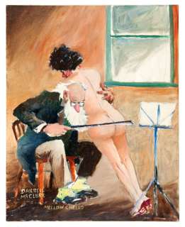 LITTLE ANNIE ROONEY CARTOONIST DARRELL McCLURE HUMOROUS NUDE ORIGINAL OIL PAINTING. | Hake’s