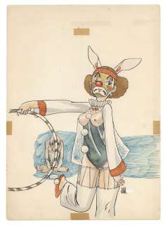 Shinji Nagashima Hand-Drawn Color Manuscript Play Comic Pin-Up