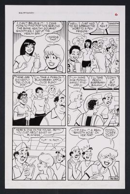 Dan Decarlo, John Lowe | Original Art from Betty #89 (2000) Page 6 Pencils by Dan DeCarlo, Inks by John Lowe | mycomicshop.com (Buy It Now)