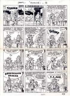 Lambil, Willy | Pauvre Lampil Histoire complète en 2 planches à l’encre de | Cornette de St Cyr