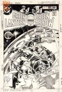 Mike Grell - green lantern versus green arrow 99 cover (dc, 1977)