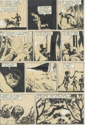 Hugo Pratt | Hombres de la Jungla, Misterix n°767, planche 6 | Galerie 9ème Art