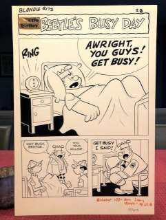 Mort Walker | Blondie #173 - Page 28 -29 -30 -31 - Beetle’s busy day - Page volante - (1967) | Catawiki