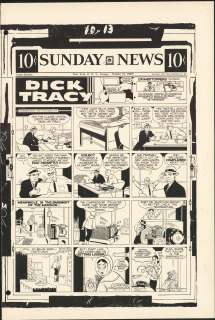 Gould - DICK TRACY, Sunday Black & White Proof (10/13/1957) | Russ Cochran