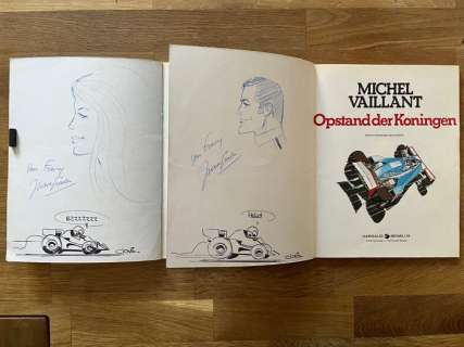 Jean Graton - Clovis | Julie Wood, Michel Vaillant - 4 dessins originaux dédicacés - (1976/1977) | Catawiki