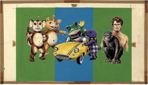 Kaiju Booska, Keroyon No Boken, Tarzan Hand-Drawn Color Hanken Illustration | Mandarake (Big Web)