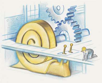 (CARTOON) DAVID SUTER. "Productivity Slowdown." | Swann Galleries