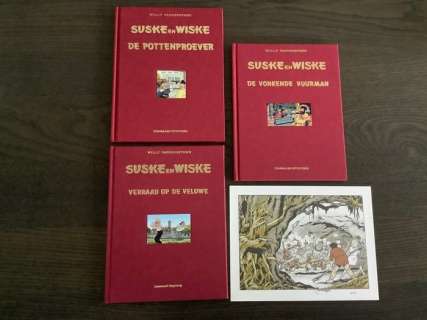 Marc Verhaegen | Suske en Wiske - 240, 246, 285A - Vierkleuren reeks Luxe - De Pottenproever, De vonkende Vuurman, Verraad op de Veluwe - Cartonné - EO - (1994/2004) | Catawiki