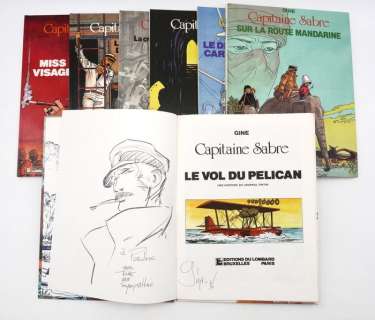 Gine | Capitaine Sabre T1 à T7 + dédicace - 7x C - Série complète - (1983/1989) | Catawiki
