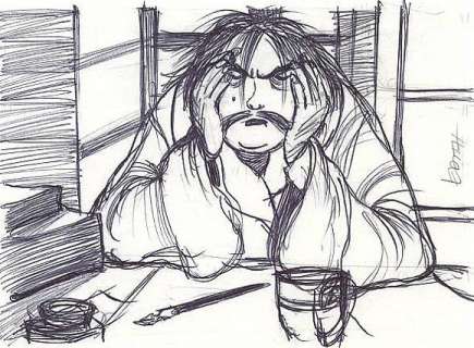 Edith | La chambre de Lautréamont - Etude préparatoire | De l’art sur la planche