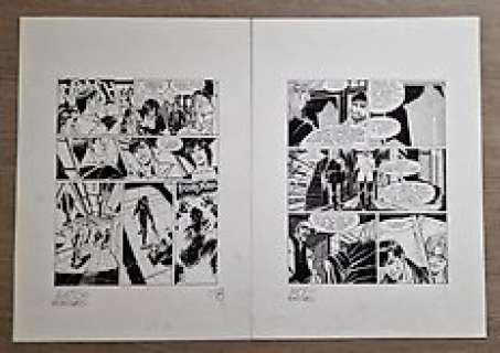 Alessio Fortunato - Alessio Fortunato - Lazarus Ledd n. 69 - 2 x tavole originali "Attacco mortale" - (1999)