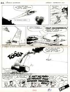 Seron | Les petits hommes, Des petits hommes au Brontoxique, planche originale à l’encre de chine. | Septimus