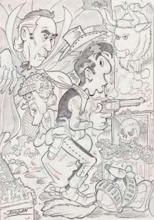 Jordan, Julian | Jordan, Julian - Original drawing - Lucky Luke - Le Ranch Maudit | Catawiki