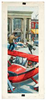 GIL COHEN BANK ROBBERY USING PLANE ORIGINAL PAINTING. | Hake’s