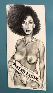 Riccardo Mannelli | Riccardo Mannelli - illustrazione originale pubblicata su “Carni Scelte” / pag. 36 - Page volante - Exemplaire unique - (1994) | Catawiki