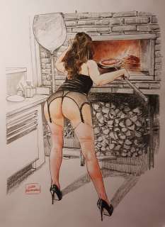 Luca Raimondo | L. Raimondo - illustrazione originale "Pizza" - Page volante - Exemplaire unique - (2023) | Catawiki