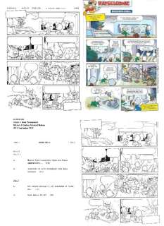 Miguel Fernández Martinez, Gorm Transgaard, Stefan Printz-Påhlson | Donald Duck D 2014-146 - Droid Drill (Ducks meet Star Wars)- Original Inked Riddle One Pager with Script by Miguel Fernández - (2014) | Catawiki