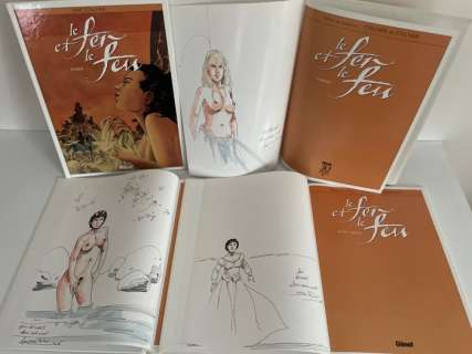 J-M. Stalner / E. Stalner | Le Fer et le Feu T1 à T4 + 4x dédicace - 4x C - Série complète - EO - (1998/2001) | Catawiki