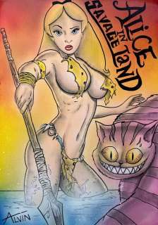 Alvin Silvrants | Sexy Alice in Save “Wonder” Land - Original illustration by Alvin Silvrants | Catawiki