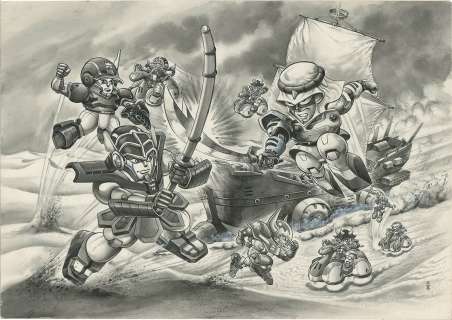 Masami Watanabe Hand-Drawn Color Illustration "Shippu! Iron Leaguer" | Mandarake (Big Web)