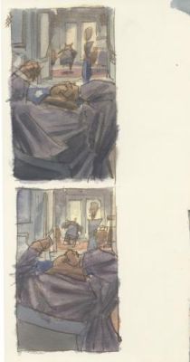 Juanjo Guarnido | Blacksad, Tome 1, Quelque part entre les ombres, Recherches de case, n°7 planche 12 | Galerie 9ème Art