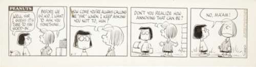 Charles Schulz Peanuts Daily Comic Strip Original Art dated 8-7-71 (United Feature Syndicate, 1971). Those - | Heritage