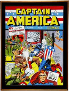 Joe Simon Captain America Comics #1 Cover Recreation Original Art (1991). Few American comic books can claim to - | Heritage