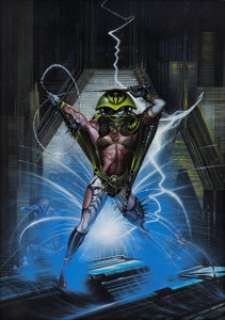 Peter Andrew Jones Ambient Paperback Cover Original Art (Unwin Hyman, 1988). This illustration appeared on the -