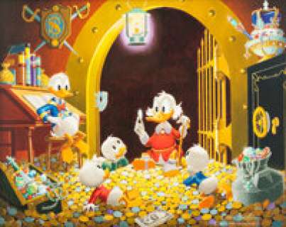 Carl Barks This Dollar Saved My Life At Whitehorse Oil Painting Original Art (1973). "If a painting is to - | Heritage