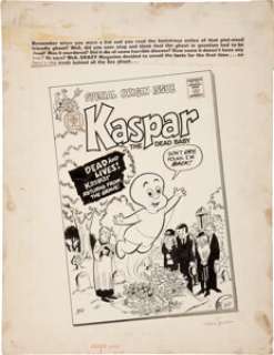 Marie Severin Crazy Magazine #8 Infamous Complete 5-page Story "Kaspar the Dead Baby" Original Art -