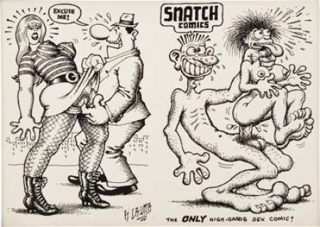 Robert Crumb Snatch Comics #1 Title Page 3 and 34 Original Art (Apex Novelties, 1968). Fans of R. Crumb’s more - | Heritage