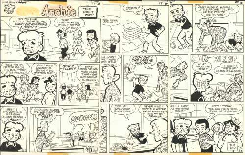 Taylor-"The Right Way", Little Archie 114/119, Archie, 3 Pg Story Art (1956) | Russ Cochran