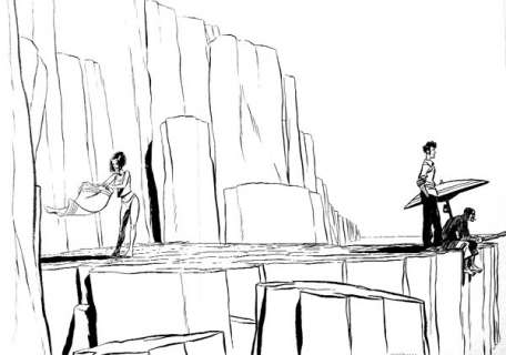 Peeters - LUPUS Couverture originale Ã  l‘encre de chine et collage sur papier