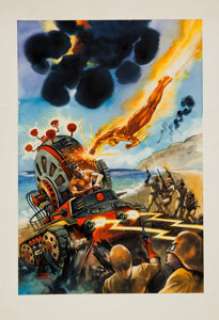 Ray Lago Timely Presents: The Human Torch Cover Original Art (Marvel, 1999). The Human Torch takes on the -