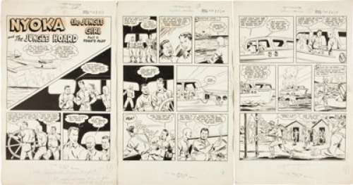 Bert Whitman (attributed) Nyoka, the Jungle Girl #52 "Togo‘s Plot" 6-Page Chapter 2 Story Original Art -