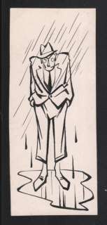 Mazure, Alfred | Mazure, Alfred - Dessin original - Man in de regen - (1939) | Catawiki