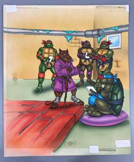 Teenage Mutant Ninja Turtles School Daze Adventure to Color Original Cover Art | Golden Age Collectibles