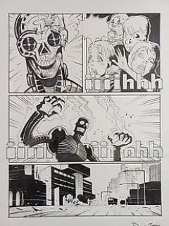 Davide Toffolo | L’Intrepido - Davide Toffolo - Tavola Originale "Ninja Puppets" - Firmata - Page volante - Exemplaire unique | Catawiki