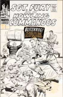 Dick Ayers and John Tartaglione Sgt. Fury and His Howling Commandos #34 Cover Original Art (Marvel, 1966). This is - | Heritage