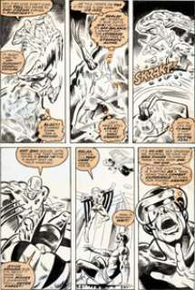 Bob Brown and Tom Sutton X-Men #106 Page 15 Original Art (Marvel, 1977). Iceman, Wolverine, Banshee, and Cyclops -