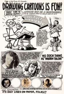 Robert Crumb Despair Comics Back Cover Original Art (Print Mint, 1969). Our man R. Crumb brings art off its high - | Heritage