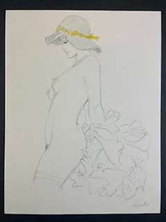 Leone Frollo | Leone Frollo - Illustrazione Originale "Mona d’Estate" - Firmata - Page volante - Exemplaire unique | Catawiki