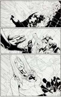 Steve McNiven and Dexter Vines Civil War #4 Page 10 Original Art (Marvel, 2006). Even with a bloody nose, Sue -