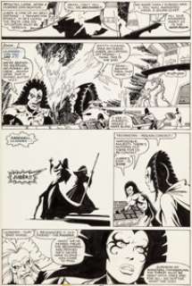 John Byrne and Terry Austin The X-Men #135 Original Art (Marvel, 1980). Seen here is the moment when Lilandra -