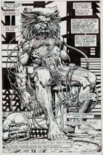 Barry Smith Marvel Comics Presents #78 Splash Page 4 Original Art  (Marvel, 1991). From "Weapon X: - | Heritage