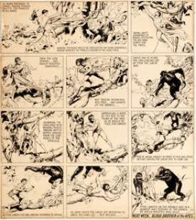 Hal Foster Tarzan Sunday Comic Strip Original Art dated 4-9-33 (United Feature Syndicate, 1933). Hal Foster - | Heritage