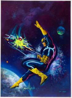 Ken Barr Marvel Preview #11 Cover Star-Lord Original Art (Marvel, 1977). From only Star-Lord‘s second -