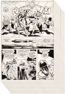 Jimmy Janes and John Calnan Legion of Super-Heroes #271 Partial Story Pages 15-25 Original Art Group of 11 (DC, -